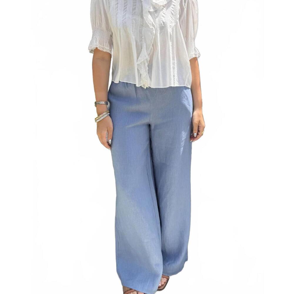 NEW STRAWBERRY PARIS cashmere denim pant in blue